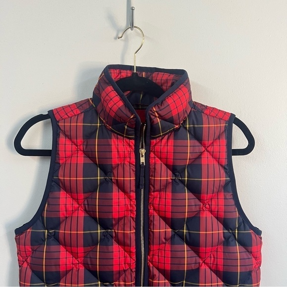 J. Crew Excursion Down Filled Puffer Vest in Tartan Plaid - Picture 4 of 12